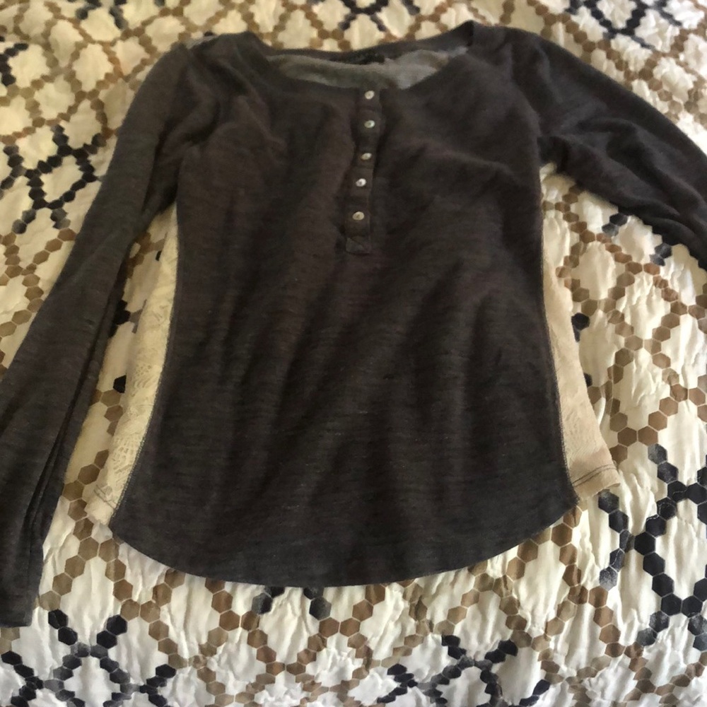 Blue and lace top